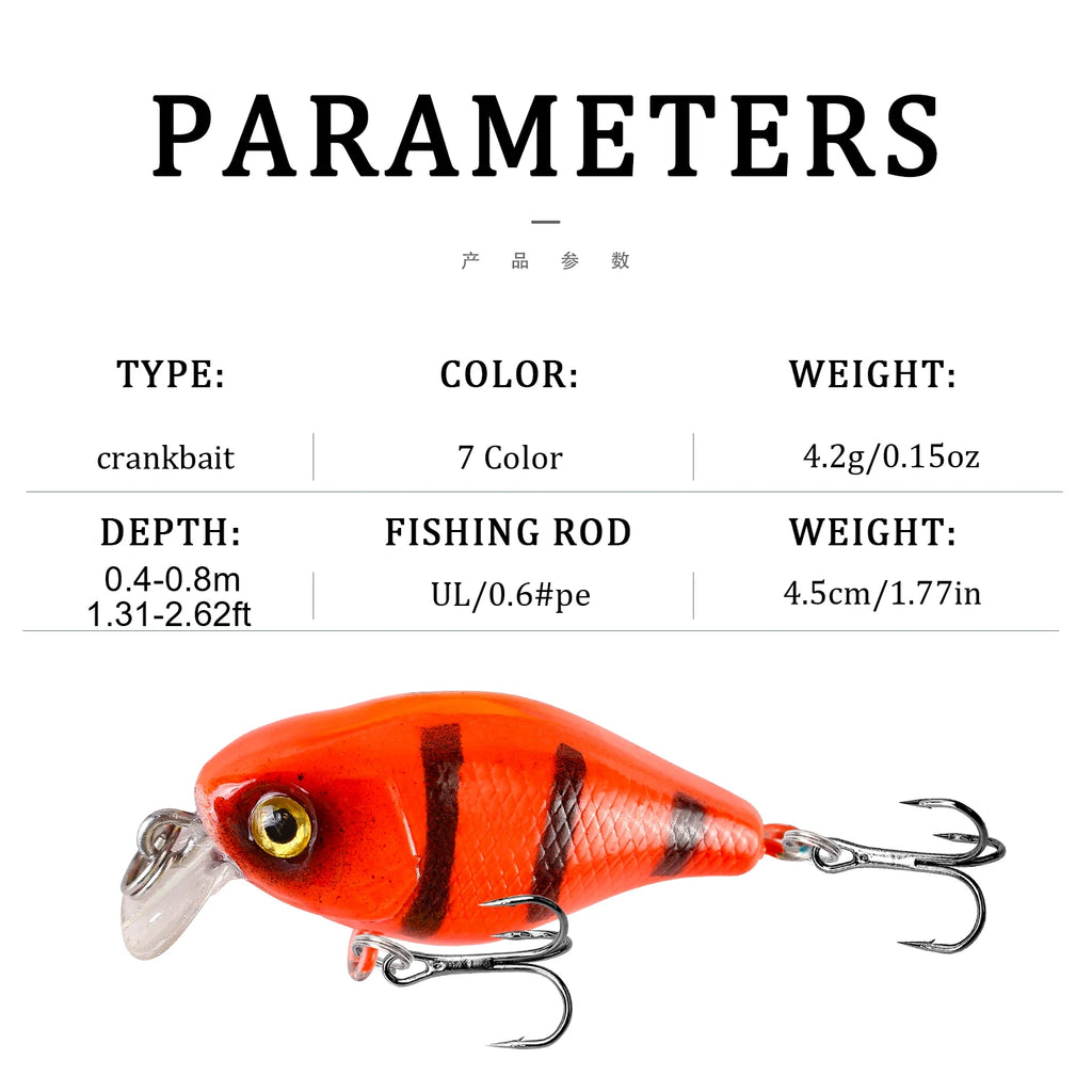 1Pcs Floating Crankbaits Fishing Lures 4.5cm 4.5g Isca Artificial Japan Hard Bait Bass Wobblers Jerkbait Fishing Tackle