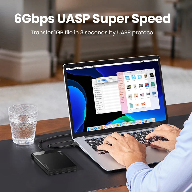 UGREEN HDD Case 2.5" Hard Drive Enclosure USB Type C SATA 5Gbps for SSD HDD 9.5 7mm External Hard Drive Disk Case Support UASP