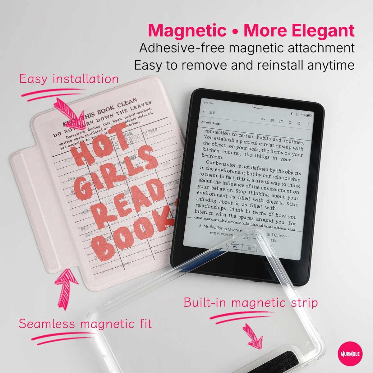 Library Card Magnetic Case for Kindle - Electronics & Accessories from Linloft.