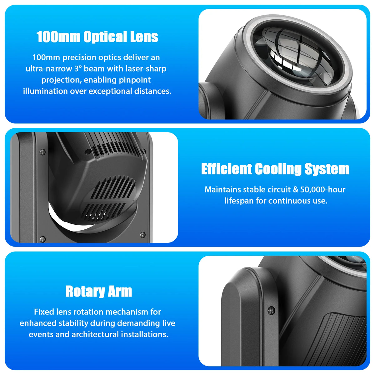 2PCS 150W RGB LED Moving Head Light Beam Effect Lighting DJ Disco Party Lights for Stage Concert Wedding Theater Live Show Club - Party & Stage Lighting from Linloft.