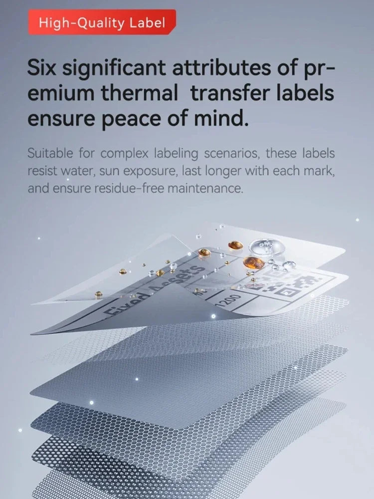 Niimbot M2/M3 White Label Paper Self-adhesive Heat Transfer Printing Waterproof Sticker for Niimbot M2/M3 Printer - Office Supplies from Linloft.