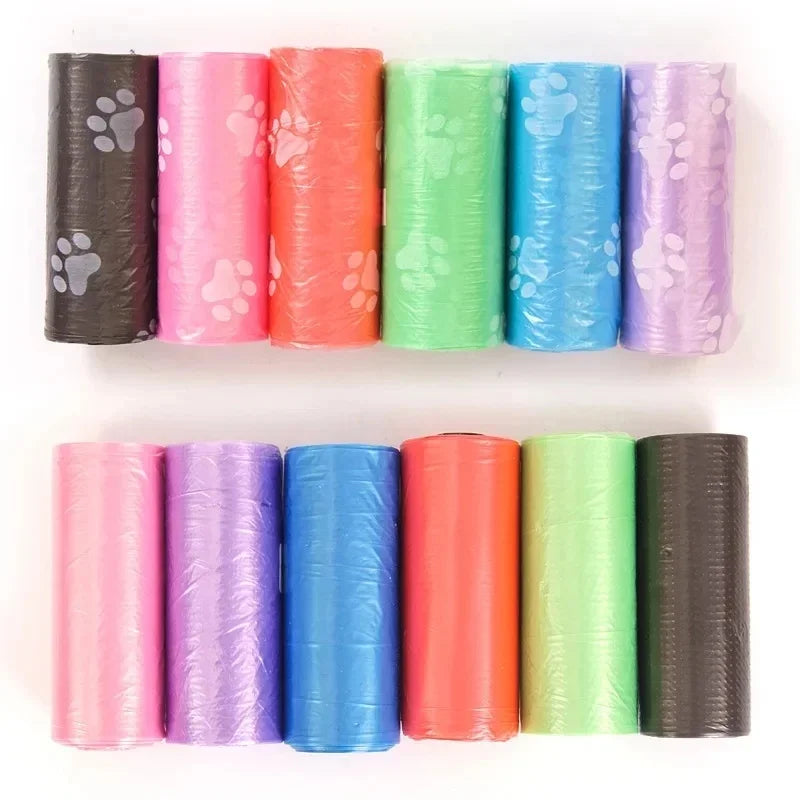 1/3/5pcs Pet Poop Bags Disposable Dog Waste Bags Bulk Poop Bags with Leash Clip and Bone Bag Dispenser 5 Rolls of 75 Pcs Bags - Pet Supplies from Linloft.