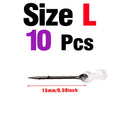 10Pcs Metal Bait Spike Carp Bait Spike Sting Boilies Pin with Clear Stops Rubber Corn Ronnie Hair Rig Fishing Accessories
