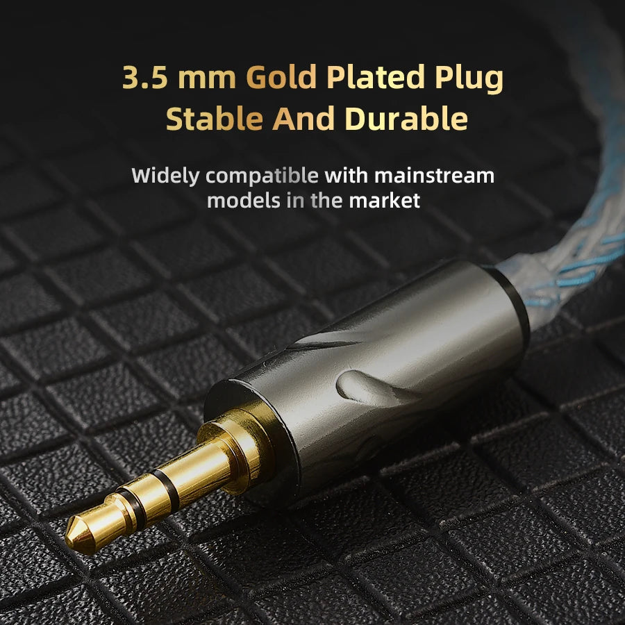 Silver-Plated Upgrade Cable for KZ Earphones - Electronics & Accessories from Linloft.