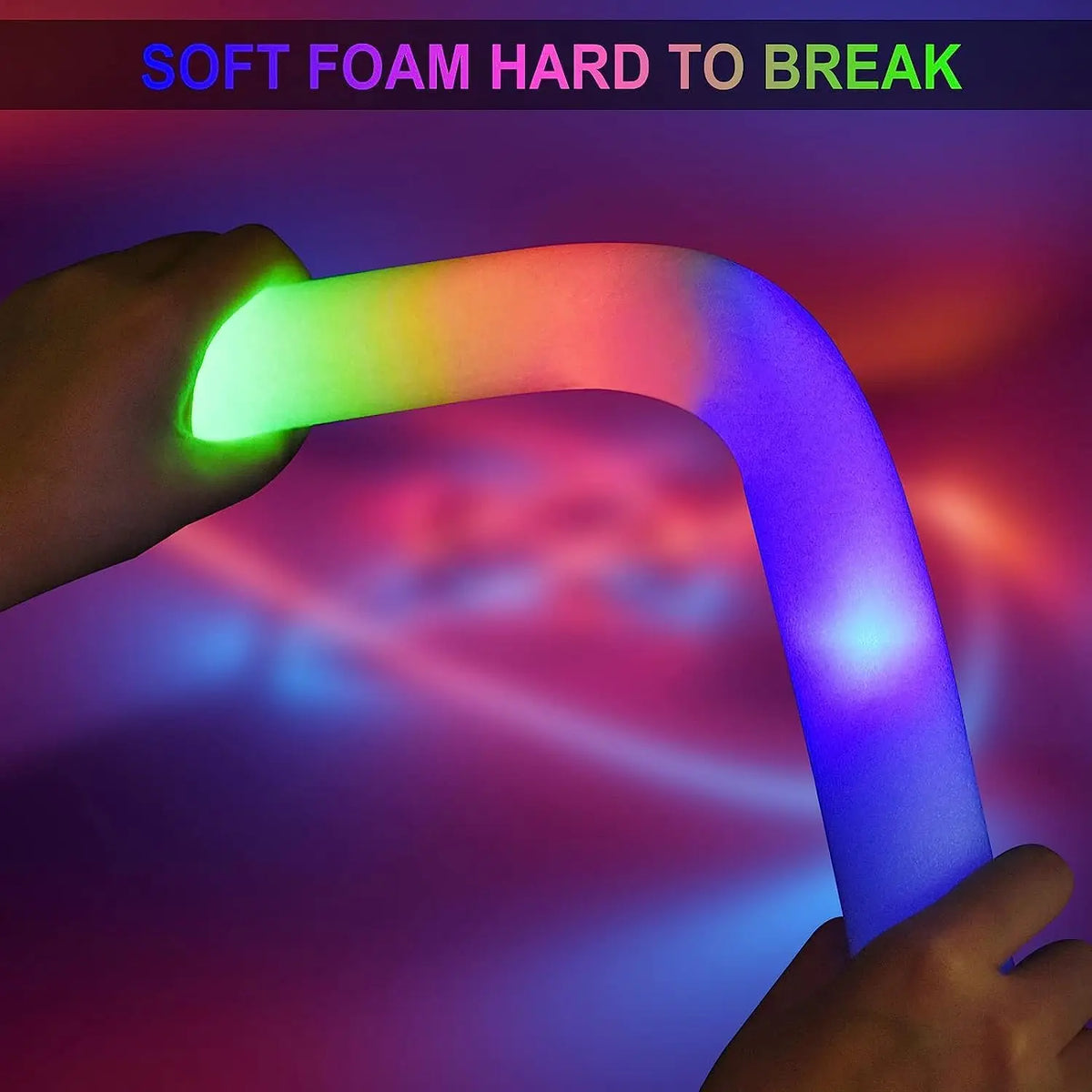 102Pcs LED Foam Sticks Cheer Tube Wedding Baton Wands 3 Modes Flashing Strobe Stick Glow in The Dark Party Christmas Supplies