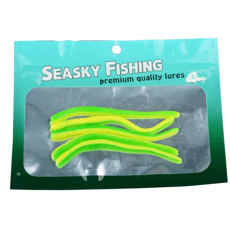 Noodle worm soft bait black pit slow sinking water falling lead-free mealworm sea bass reverse fishing fake bait lure bait - Fishing Tackle from Linloft.