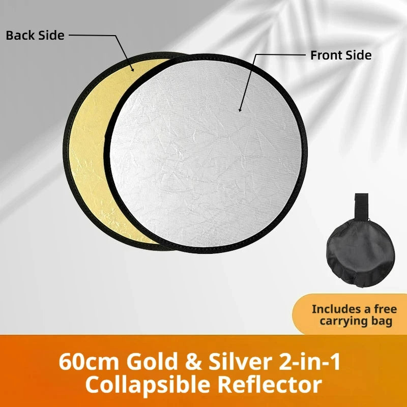 Gold and Silver 2-in-1 Photo Reflector - Camera & Optic Accessories from Linloft.