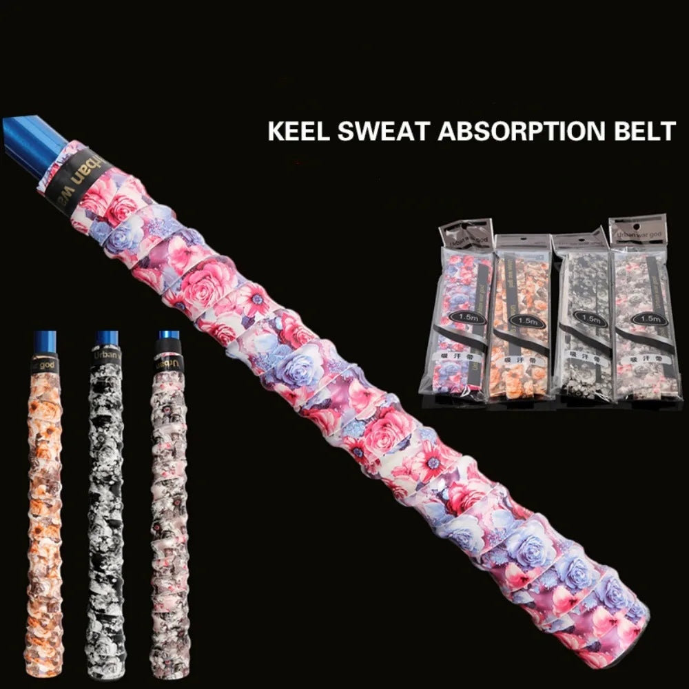1Pcs 1.5m Length Antiskid Fishing Rod Grip Tape Tennis Overgrip Sweat Band Badminton Racket Cushion Over Grip For Baseball Bat - Fishing Tackle from Linloft.