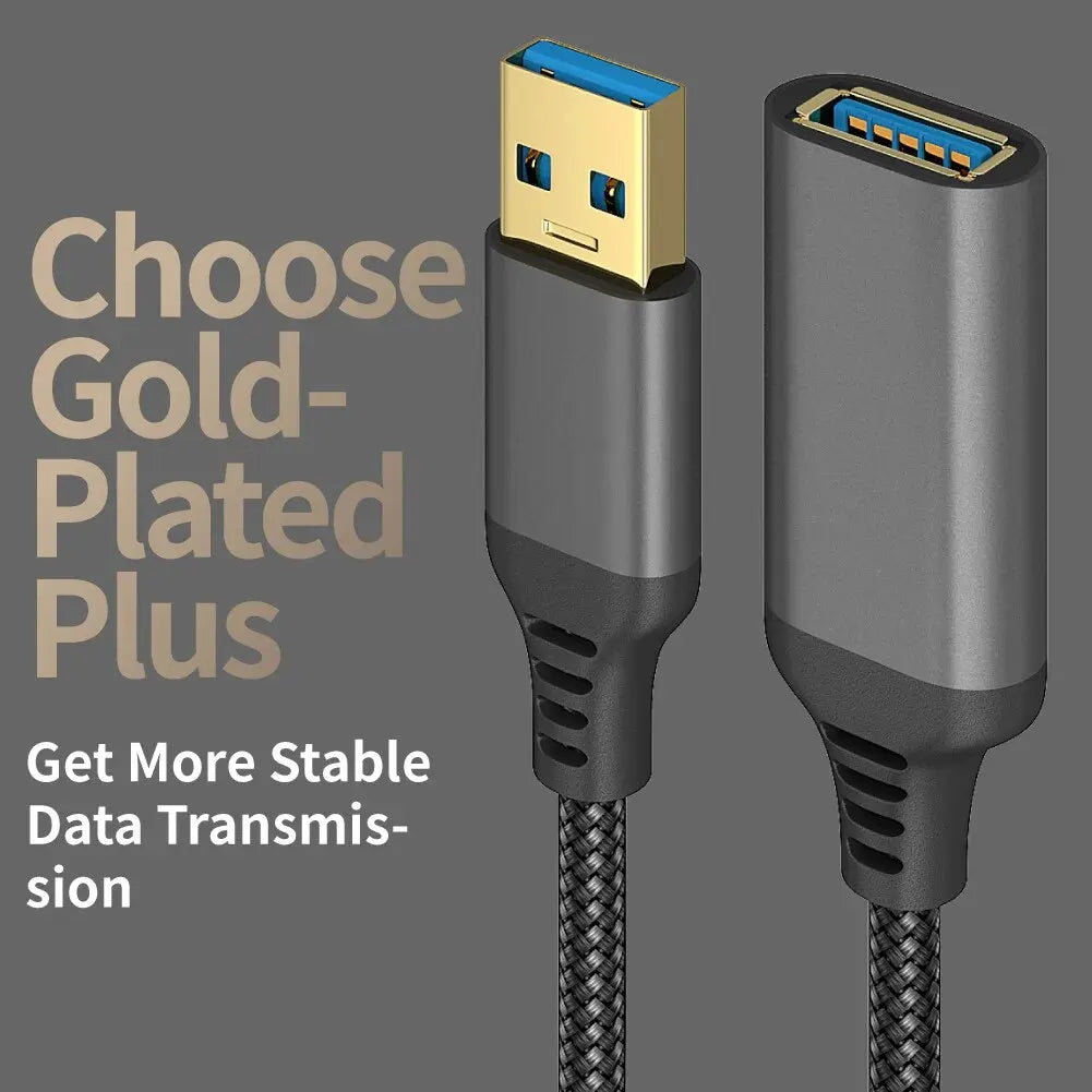 USB 3.0 Male-To-Female Extension Cable High-Speed Transmission Data Cable For Computer Camera Printer TV Extension Braided Cable