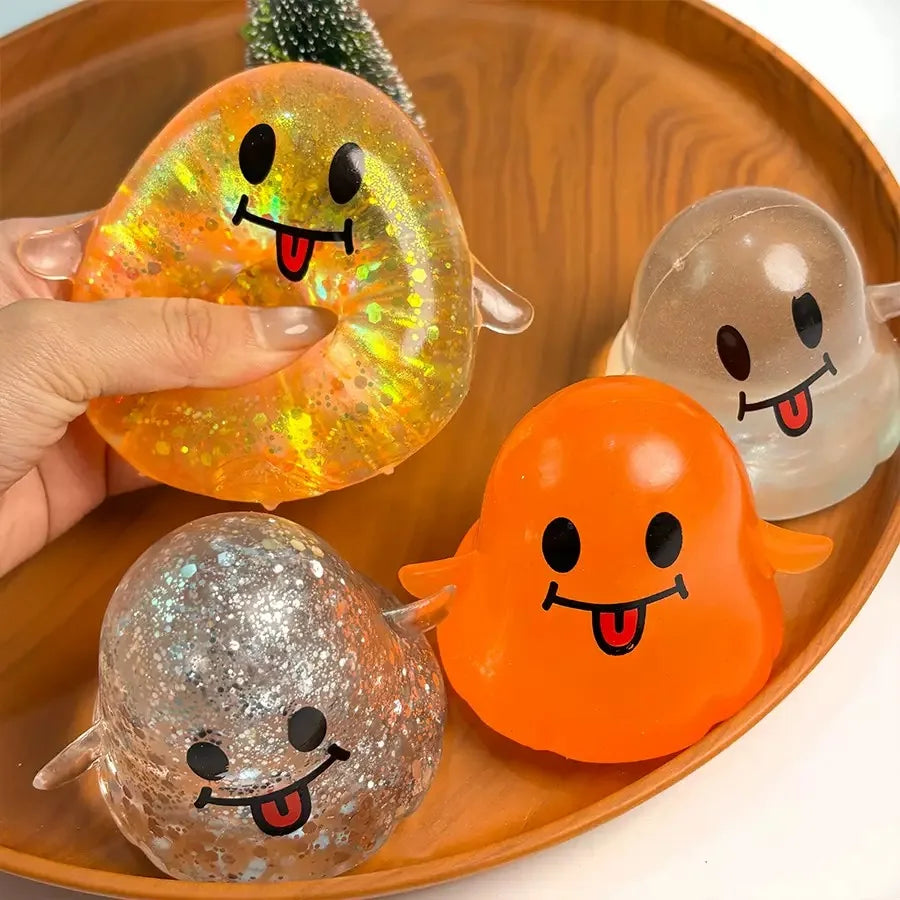 Realistic Ghost Squishy Toy for Halloween - Slow Rising Soft Stress Relief Fidget, Spooky Sensory Prop for Prank Party Favor, Anxiety Relief Gift for Adults Kids - Toys & Games from Linloft.