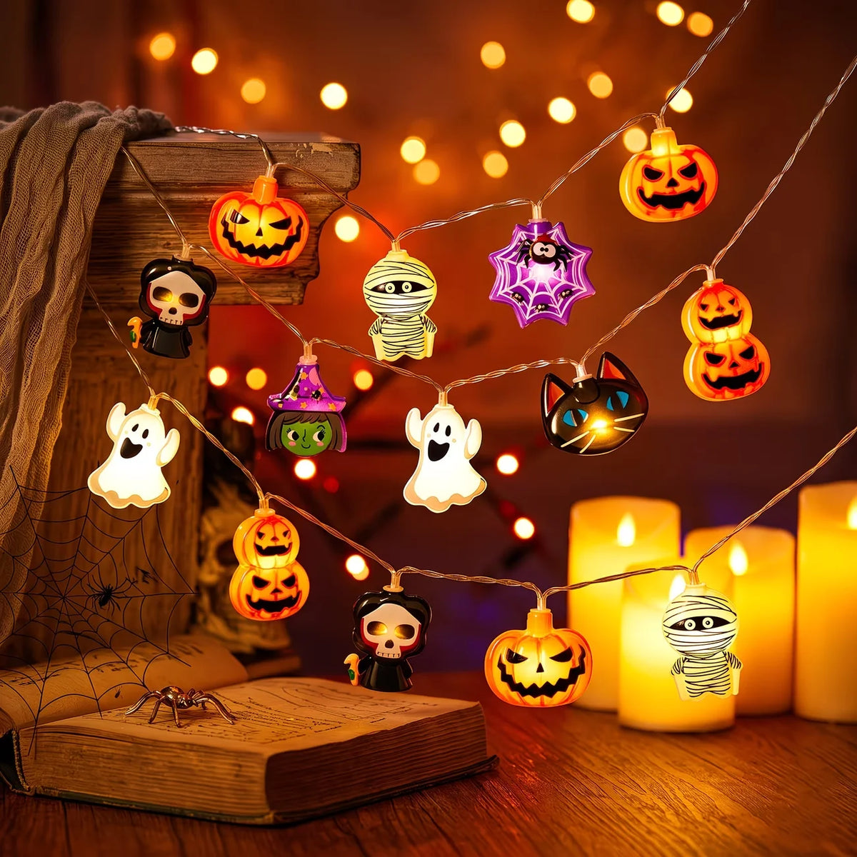 Halloween LED String Lights - String & Fairy Lights from Linloft.