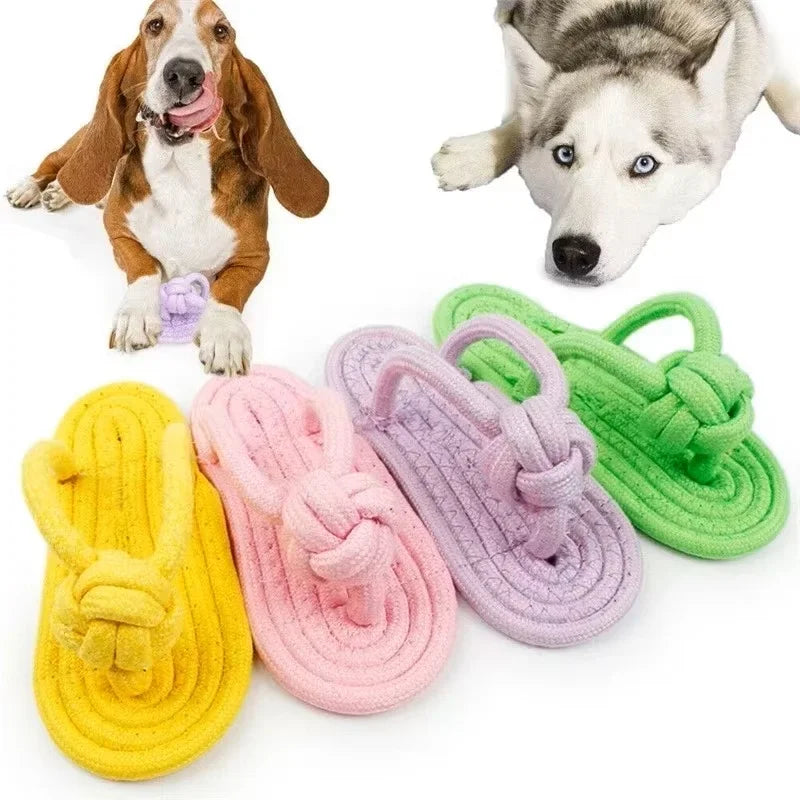 Pet Interactive Chewing Toy Cotton Slipper Rope for Small to Large Dogs Teeth Training Molar Dog Accessory - Pet Supplies from Linloft.