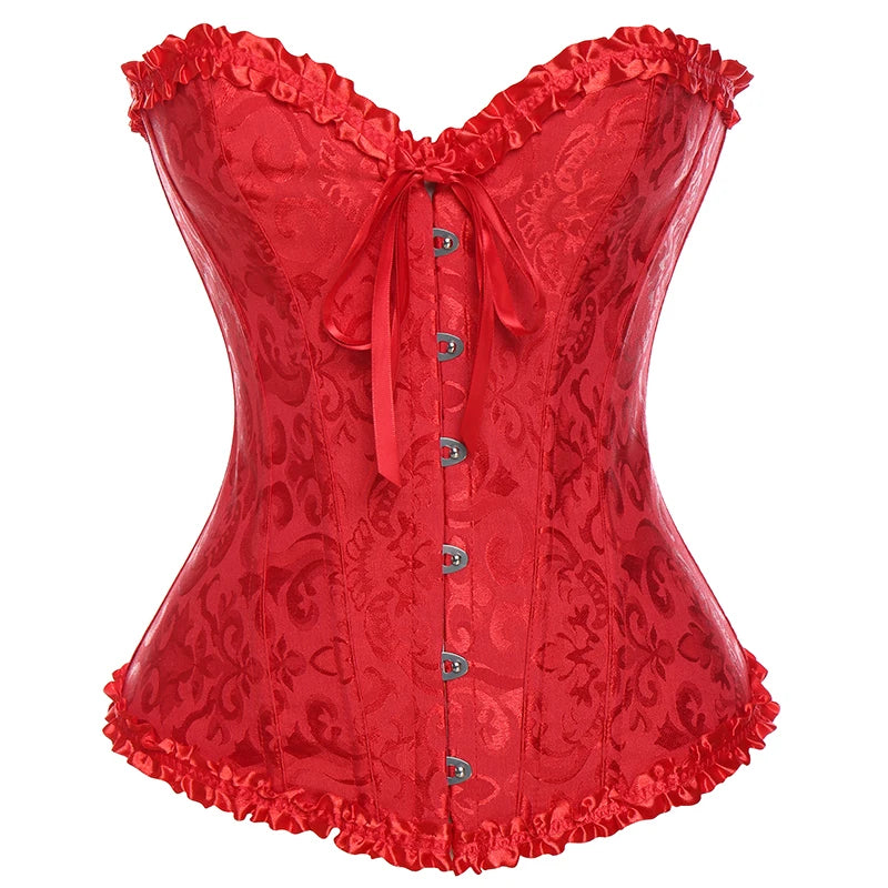 Miss Moly Brown Sexy Corsets and Bustiers Steampunk Corset Top Waist Tummyr Gothic Clothing Corselet Brocade Zip Patchwork S-2XL - Apparel & Accessories from Linloft.