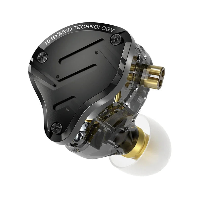 KZ ZS10 PRO X Metal Headset Hybrid drivers HIFI Bass Earbuds In-Ear Monitor Noise Cancelling Earphones ZS10PROX