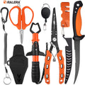 RALERA Saltwater Resistant Fishing Gear Tackle Kit: Fishing Pliers, Fillet Knife, Fish Lip Gripper,  Braid Scissors, Line Cutter