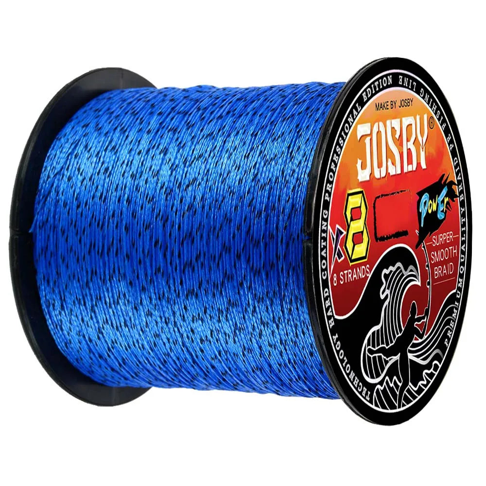 JOSBY Japan 8X 8 Strands Braided Fishing Line 100M 300M 500M Multifilament Speckled PE Wire Fly Sea Saltwater Freshwater Pesca - Fishing Tackle from Linloft.
