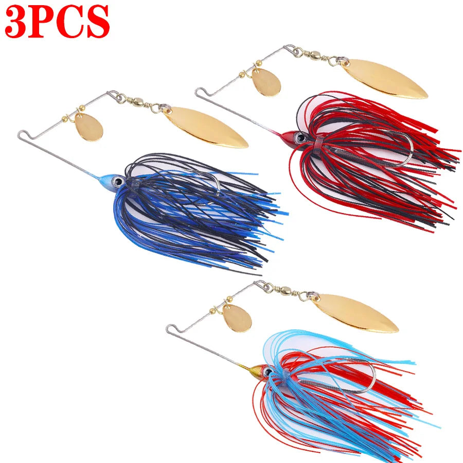Weedless Chatterbait Lure Set, 3 Pcs - Fishing Tackle from Linloft.