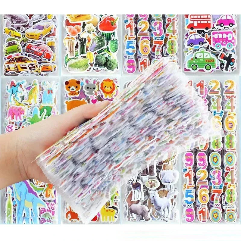 Puffy 3D Stickers for Kids 20 Sheets