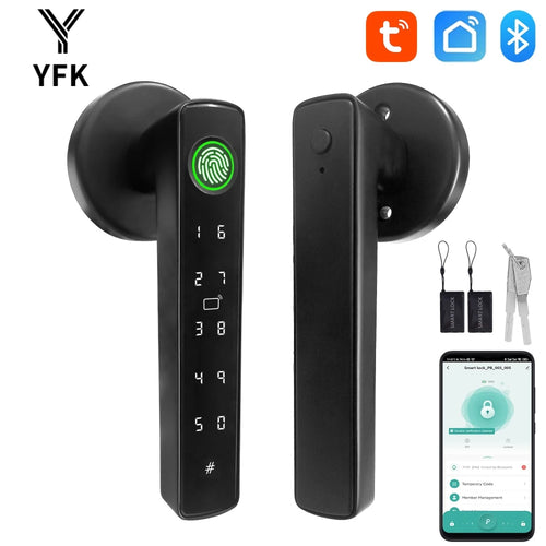 5-in-1 Fingerprint Smart Door Handle Lock - Electronics & Accessories from Linloft.