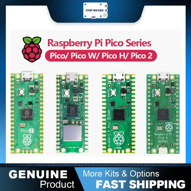 Original Raspberry Pi Pico/2, Pico with Wireless WiFi Development Board, Pico or Pico H with Pin Header, Support MicroPython/C++ - Electronics & Accessories from Linloft.