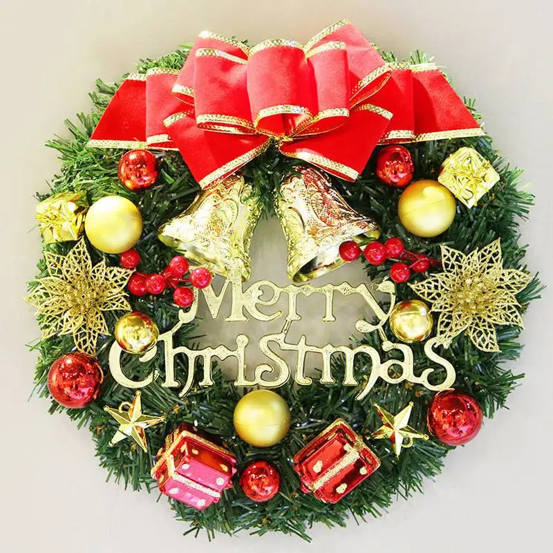 Christmas Decoration Handmade Simulation Christmas Wreath Door Hanging Window Props Exquisite High Quality Home Decor - Seasonal & Holiday from Linloft.
