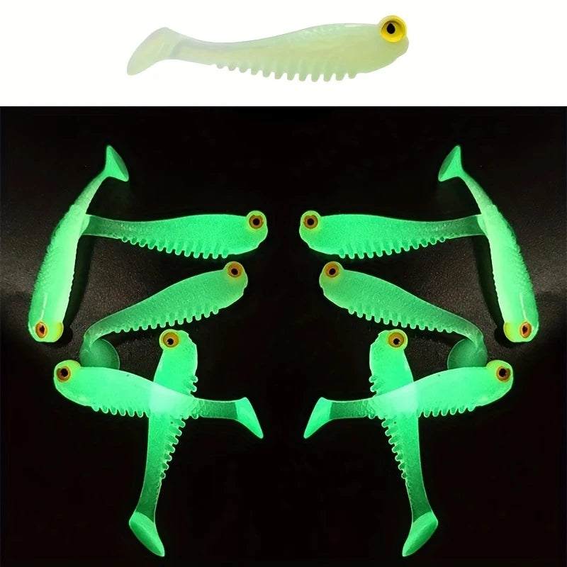 5/15/30 Glow-in-the-Dark Soft Silicone Fishing Lure, 1.97 Inch Swivel Lure Set, Specialized for Hunting and Fishing