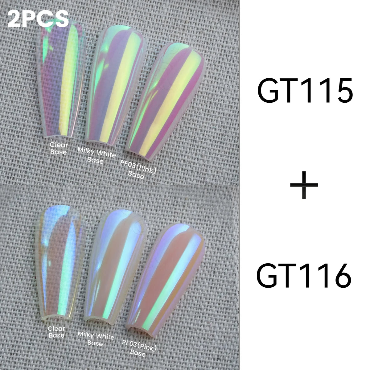 YOKEFELLOW GleamTap Cushion Aurora Chrome Nail Powder 6 Color Mermaid Aurora Effect Nail Art Glitter Decoration for Home DIY Salon Manicure GT117-GT122 - Beauty & Personal Care from Linloft.