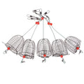 5 PCS Cage Bait Cage Fishing Bait Cage Stainless Steel Metal Fishing Bait Cage Fishing  Nesting Device Nesting Gear Accessories