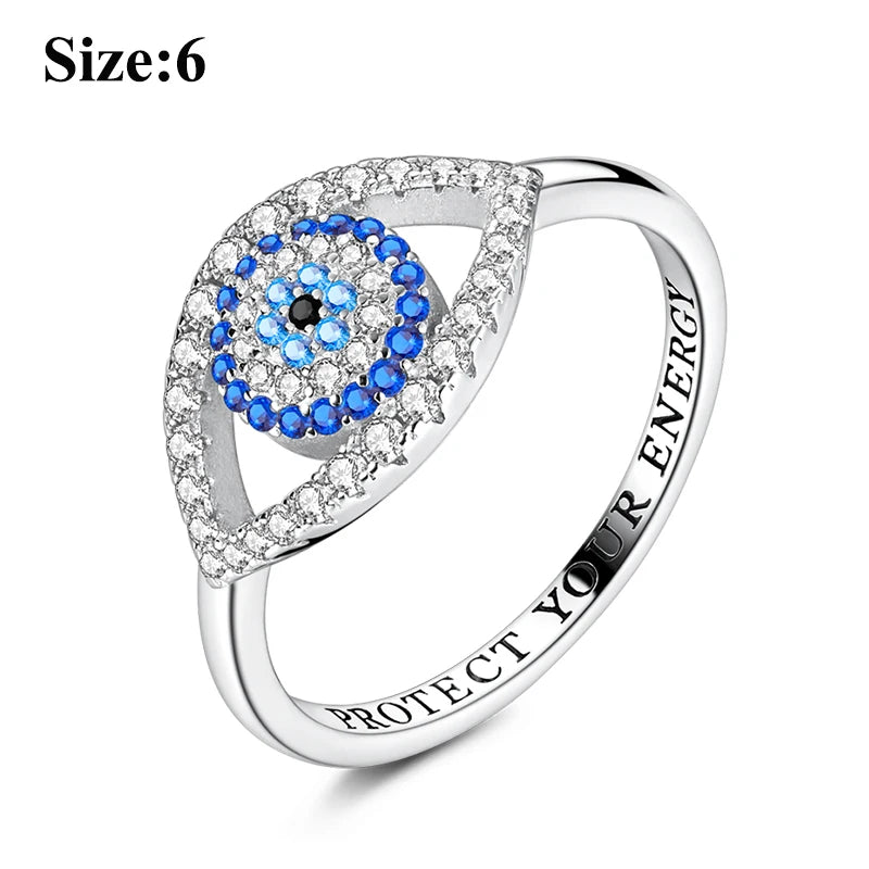 MULA Wedding Band Rings for Women Man 925 Sterling Silver Evil Eye Hand Celtic Knot Four-Leaf Clover Ring Stackable Jewelry Gift - Rings & Jewelry from Linloft.