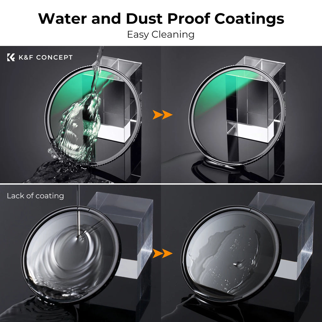 K&F Concept MRC UV Filter 67mm 77mm 82mm Ultra Low Reflection Nano-X 37mm 40.5mm 43mm 46mm 49mm 52mm 55mm 58mm 62mm