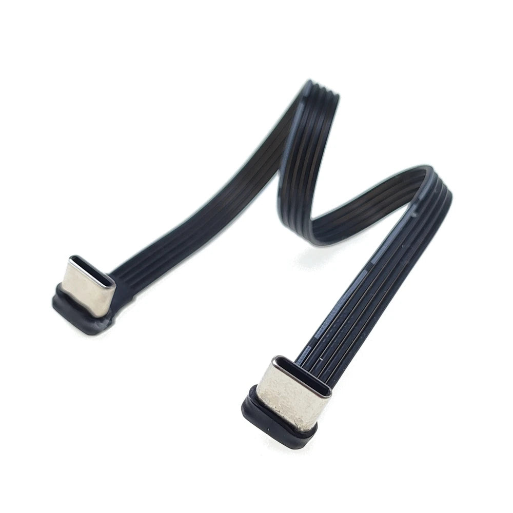 20CM 30CM 10CM 5CM USB 2.0 Type-C Flat Cable Extension FPC Cable USB 2.0 USB-C 90° Up/Down Angled Plug 5CM-1M - Electronics & Accessories from Linloft.