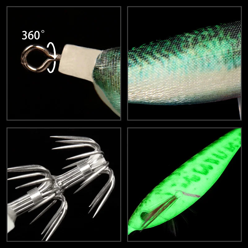 Luminous Squid Jig Hooks, 2-Pack