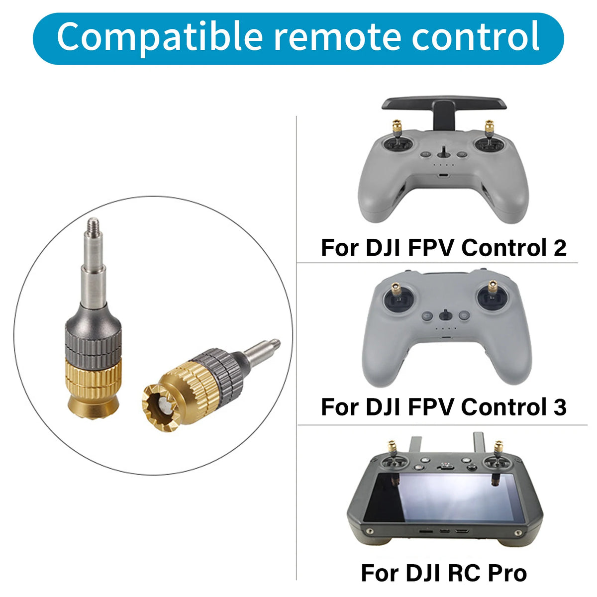 Extended Joystick Sticks For DJI Avata 2/FPV Controller 2 3 Aluminum Alloy Sticks Rocker for DJI Mavic 3 RC Pro Drone Accessorie