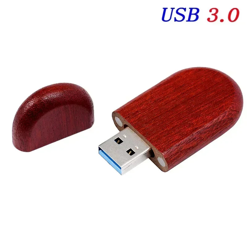 Wedding Gift USB 3.0 Stick 64GB Custom Logo Wooden Box Flash Drives 32GB Pendrive Free Sample U Disk 16GB 8GB 4GB Memory Stick - Electronics & Accessories from Linloft.