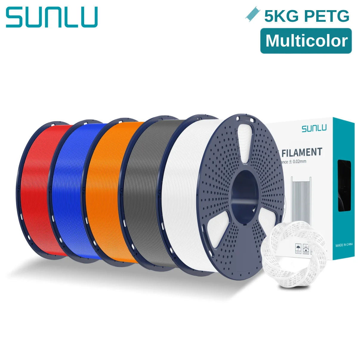 PETG 3D Printer Filament, 1.75mm 5kg - 3D Printing Accessories from Linloft.