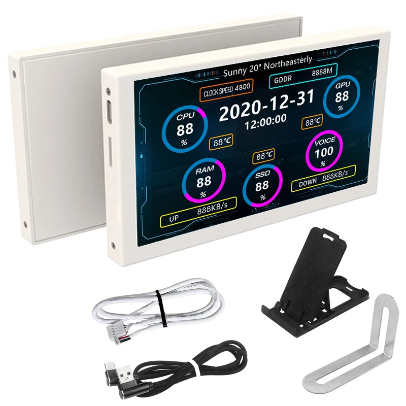 5 Inch USB-C PC Stats Monitor Screen - Electronics & Accessories from Linloft.