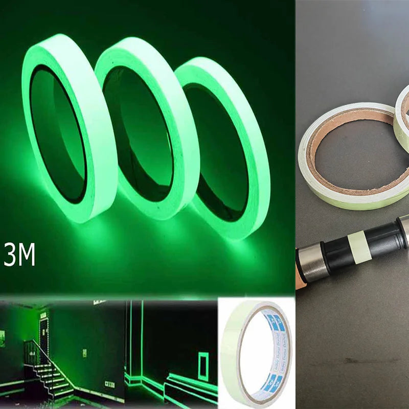 Glow in The Dark Tape Self Adhesive Green Luminous Tape for Fishing Rod Safety Warning Stickers Night Fishing Tool