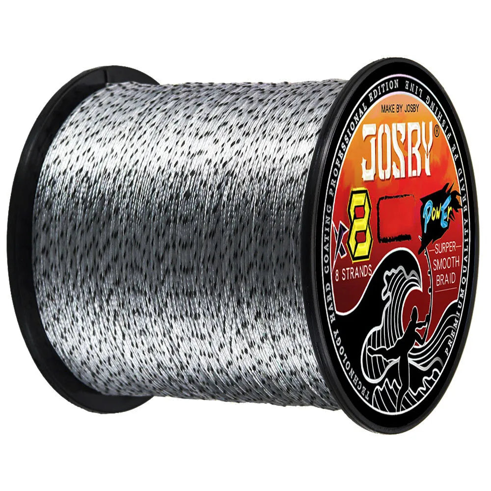 JOSBY Japan 8X 8 Strands Braided Fishing Line 100M 300M 500M Multifilament Speckled PE Wire Fly Sea Saltwater Freshwater Pesca - Fishing Tackle from Linloft.