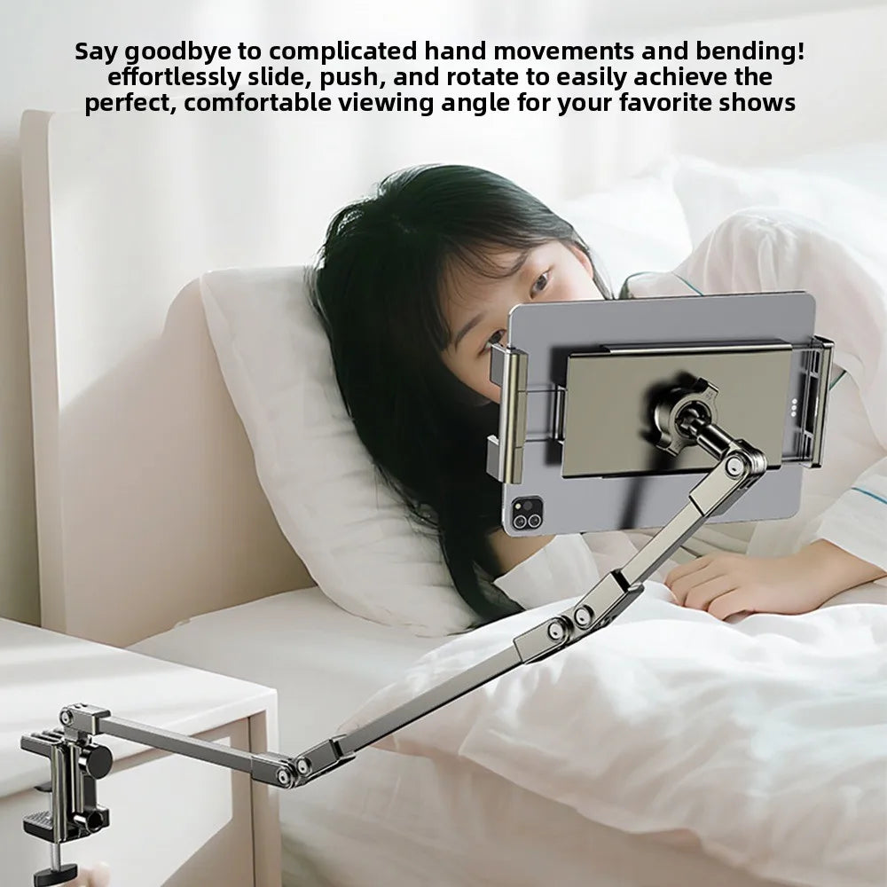 Adjustable Tablet Stand 360-degree Rotation 3 Sections Arms Bedside Phone Holder for 5-12Inch Phone Ipad Pro Mini for Xiaomi - Electronics & Accessories from Linloft.