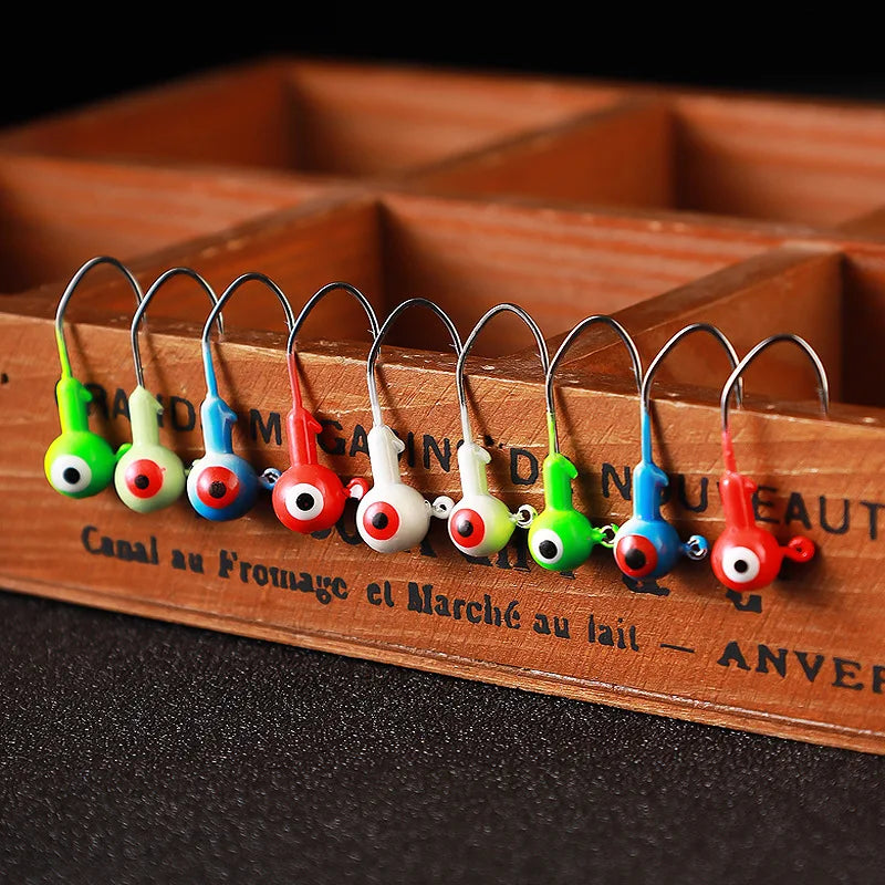 WALK FISH 5PCS/Lot Jig Head Hook 0.8g 1.75g 3.5g 5g Crank Jig Head Hook Fishing Hook Head Jig Lure Hard Bait Soft Worm Jig Hook
