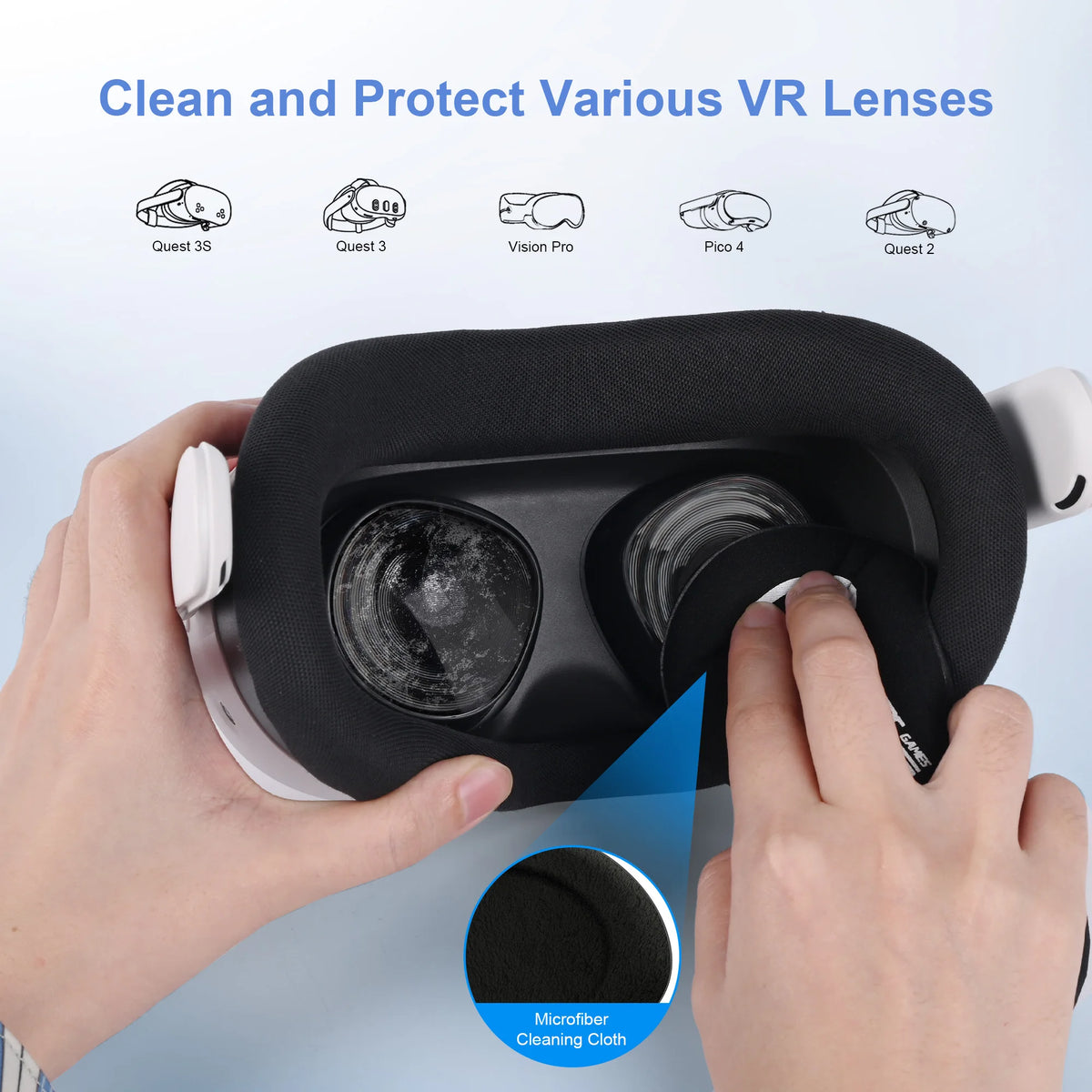 STARTRC Lens Protector Set Compatible with Meta Quest 3S Accessories, Soft Lens Protector Cover, Glasses Spacer with Blue Light Blocking Glasses for Oculus Quest 3S/Quest 2 (Not Fit for Quest 3) - Camera & Optic Accessories from Linloft.