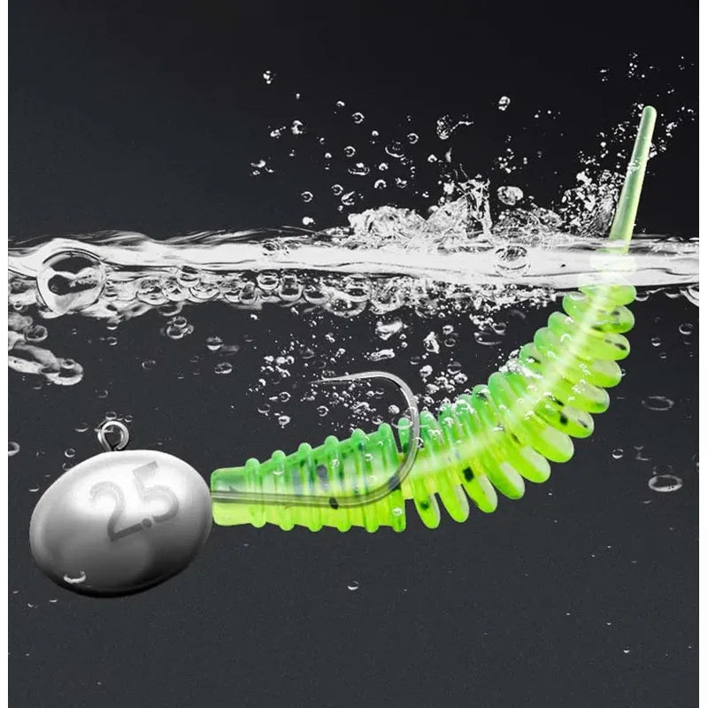20pcs Artificial Soft pvc Lure Tantalizing Tiny Worm Bait Swimbait Wobblers for Bass Pike Fishing Silicone Tantal Worms