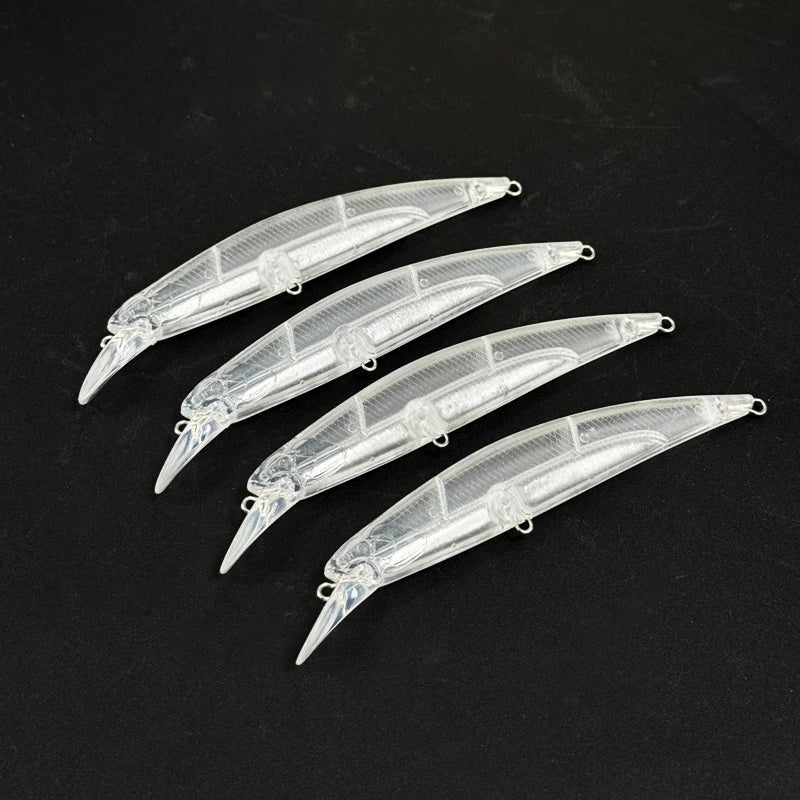 20Pcs Unpainted Minnow Lures 110mm 25g Heavy Weight Sinking Bait Long-range Fishing Bait for Sea Bass Twitch Artificial Bait