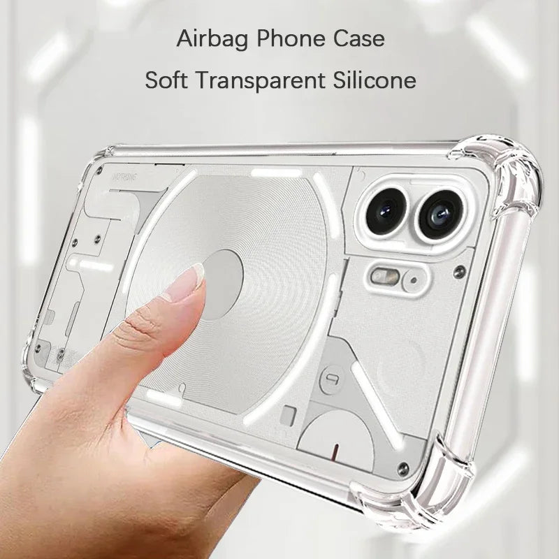 Airbag Case for Nothing Phone 1 2 2A (1) (2) One Two Phone1 Phone2 Soft Clear Coque Silicone Shockproof Thin Protect Cover Funda