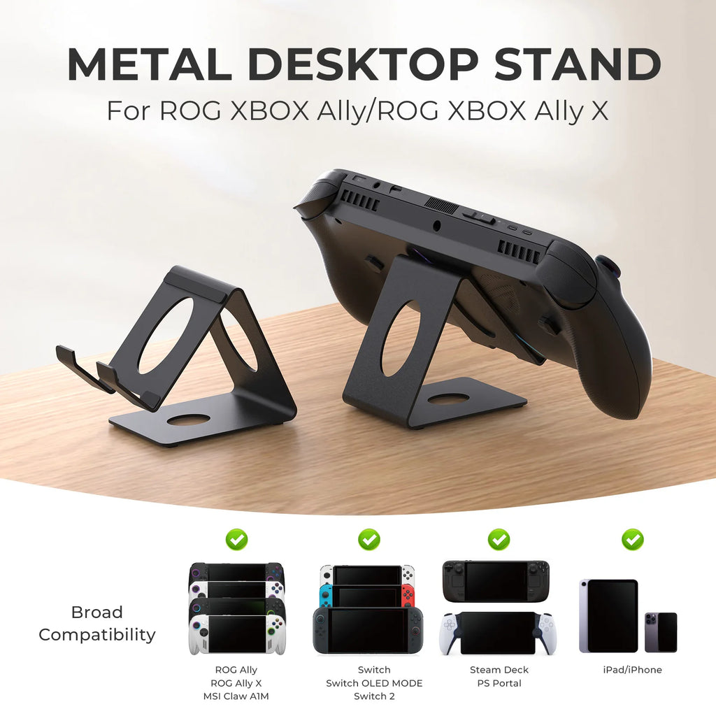 Desktop Stand Holder X155 for Game Console,Tablets Stand with Anti-Slip Silicone Pad Compatible with Steam Deck/ROG/Switch/Phone