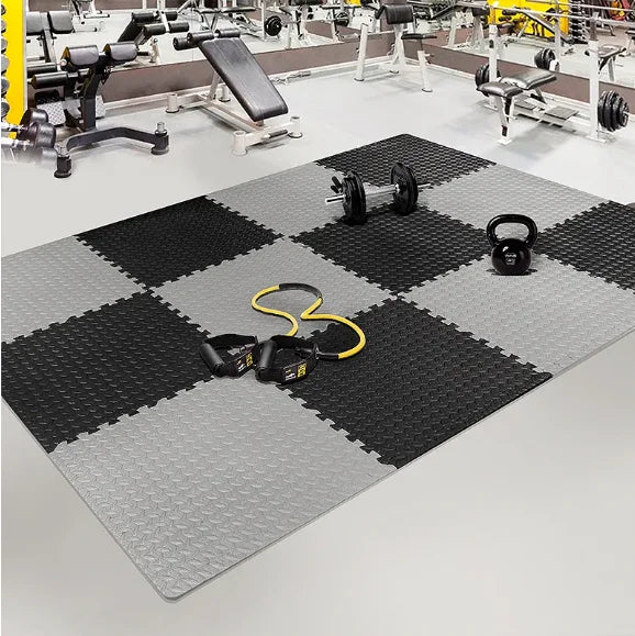 Interlocking Yoga Mat Tiles 16 Pcs - Fitness & Sporting Equipment from Linloft.