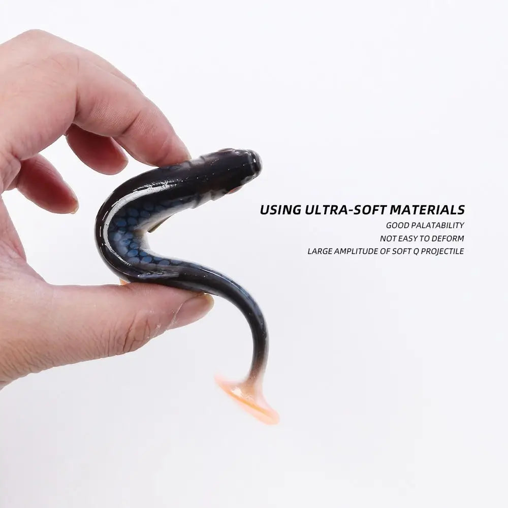 Colorful 15CM Soft Fishing Lures 3D Eyes Artificial Fish Artificial Swimbait T Tail Silicone Artificial Bait Out Fishing