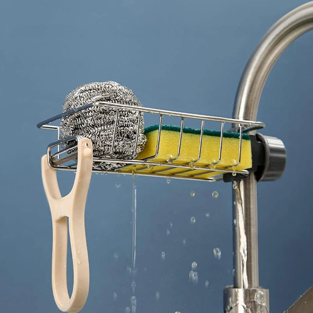 Kitchen Sink Sponge Drain Rack