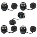 Panel Mounting Shielded CAT6 RJ45 Waterproof Connector Cat5e/6 8P8C Ethernet LAN Cable Coupler Adapter with Waterproof/Dust Cap