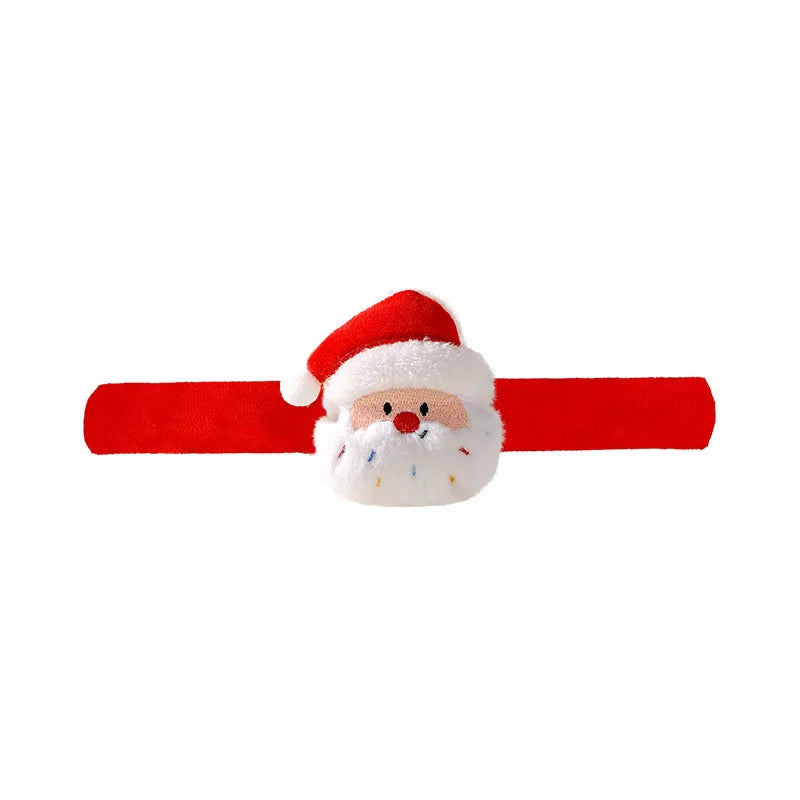 Christmas Decorations Plush Santa Claus Papa Ring Cartoon Cute Bracelet Toys Children's Gifts - Bracelets from Linloft.